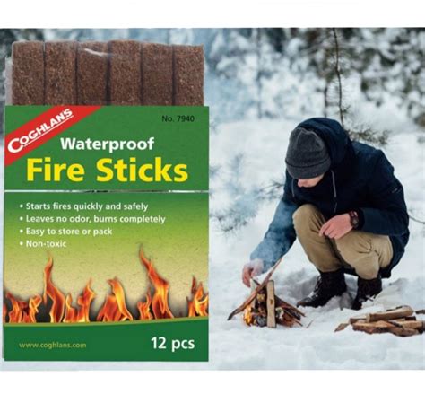 12 Emergency Waterproof Fire Sticks - Camping Survival