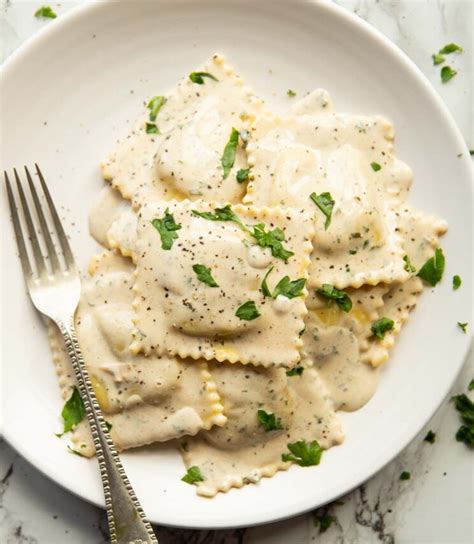 Garlic Cream Sauce for Ravioli | Don't Go Bacon My Heart