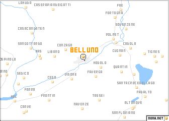 Belluno (Italy) map - nona.net