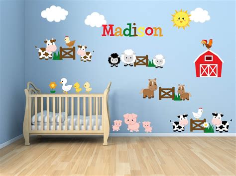 Kids Room Wall Decals Farm Wall Decals Farm Animal Decals