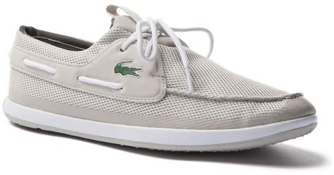 Lacoste Landsailing Textile Boat Shoes in lt Grey/dk Grey (Gray) for ...