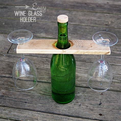 Wine Bottle Glass Holder DIY