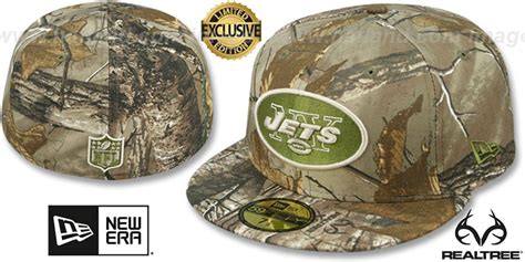 New York Jets NFL TEAM-BASIC Realtree Camo Fitted Hat