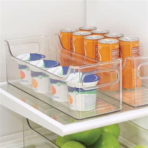 iDesign Clear Fridge Binz Organizer 5 x 5 x 14 2-Piece Set 73430M2 ...