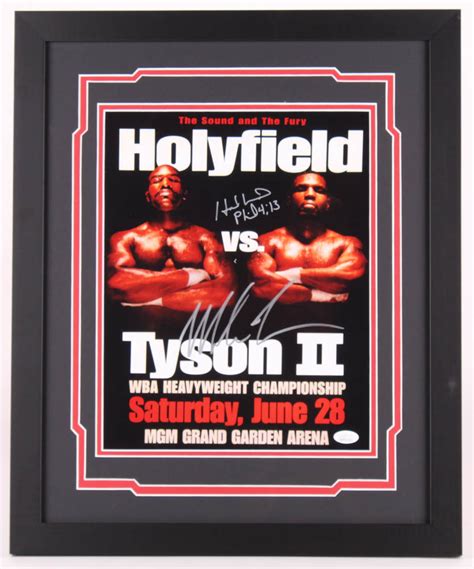 Mike Tyson & Evander Holyfield Signed "Holyfield vs. Tyson II" 18x22 ...