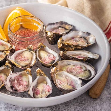 Fresh Oysters With A Mignonette Dressing - A Tasty Kitchen