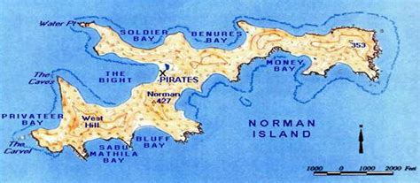 Norman Island Map British Virgin Islands