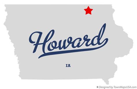 Map of Howard, Howard County, IA, Iowa