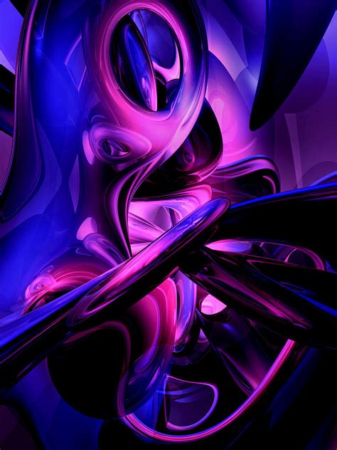 Fluorescent Passions Abstract Digital Art by Alexander Butler