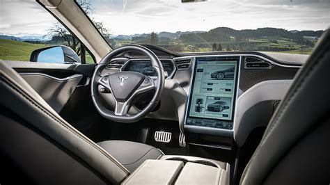 HD wallpaper: black leather vehicle interior, Tesla model x, electric ...