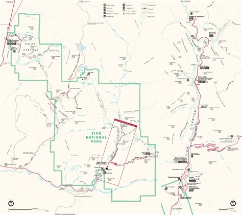 Zion National Park Map - ToursMaps.com