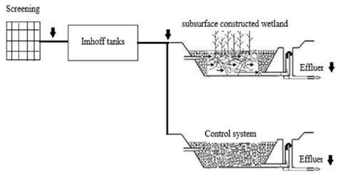 Schematic of Imhoff tank-SSFCW and the sampling points. | Download ...