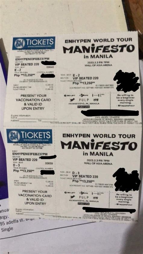 Enhypen Manifesto Concert Tickets in Manila - 3rd Feb, Tickets ...