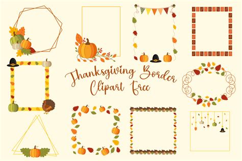 Thanksgiving Border Clipart Free Graphic by Free Graphic Bundles ...