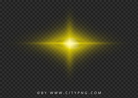 Transparent Lens Flares Star Glowing Yellow Effect | Citypng