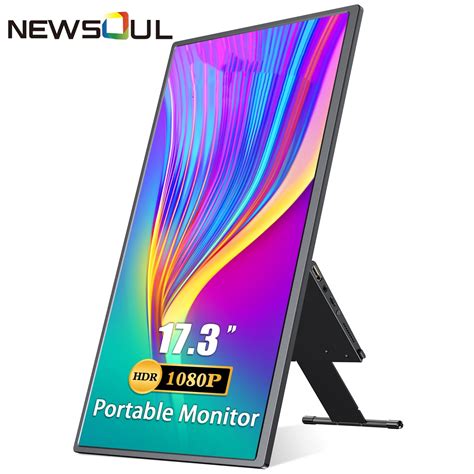 Portable Monitor for Laptop Freestanding | 17.3" 1080P Large Screen for ...