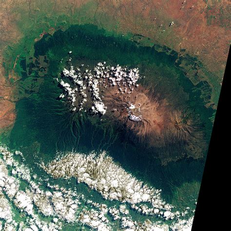 Snow On Mount Kilimanjaro Photograph by Nasa/science Photo Library - Fine Art America