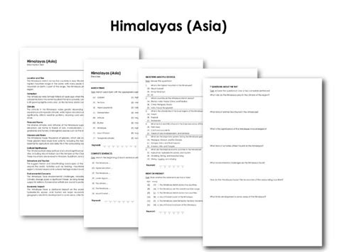 Himalayas (Asia) | Teaching Resources