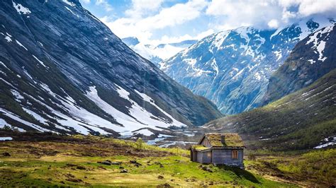 Free picture: valley, landscape, mountain, nature, snow, blue sky ...