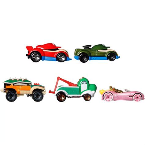 Hot Wheels Super Mario Character Cars: 5-Pack Box Set: 1:64 Scale ...