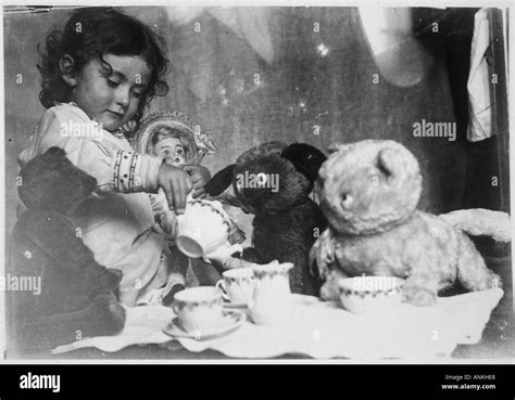 Bear Tea Party 1915 Stock Photo - Alamy