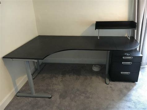 Black Ikea Galant L Shaped Left Corner Desk | in Southside, Glasgow | Gumtree