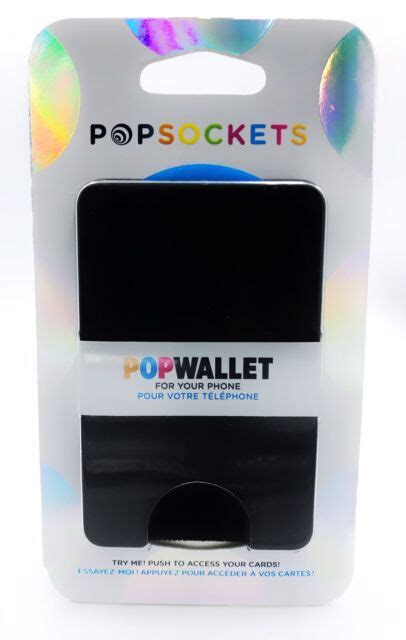 PopSockets Popwallet Black Credit Card Holder PopSocket Pop Socket Pop ...