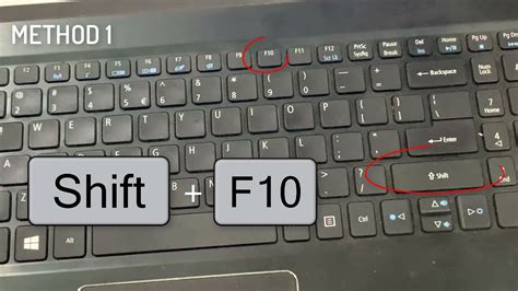 How to Right Click using Keyboard without Mouse on Acer laptop Windows ...