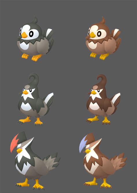 Starly family shiny comparison, coming during July’s Community Day ...