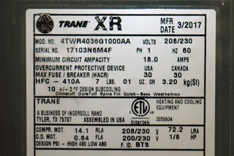 Trane HVAC Age: Serial Number Decoding for AC, Furnace & Heat Pump