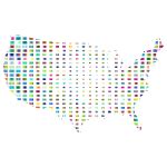 Vector image of map of American states | Free SVG