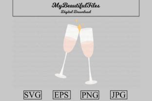 Toasting Glasses Clipart Design Graphic by MyBeautifulFiles · Creative ...