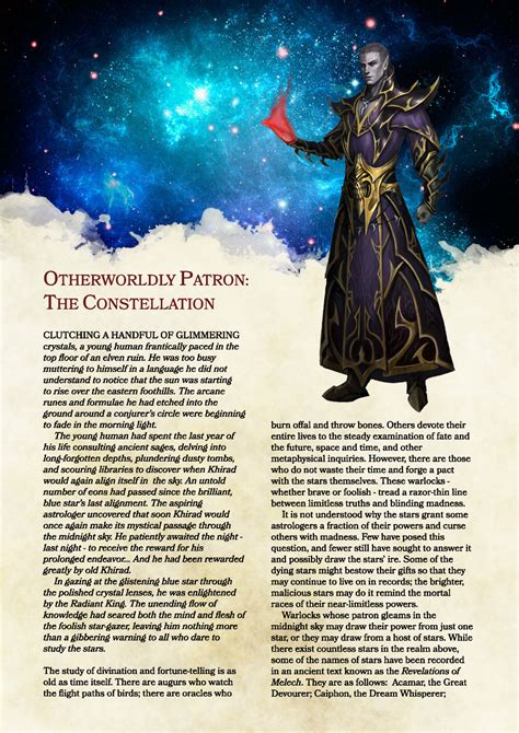 DnD 5e Homebrew — Constellation Patron Warlock by BalthasarBarikdral