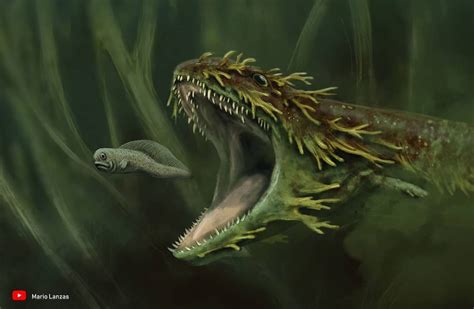 Mario Lanzas on Instagram: “Crassigyrinus. The swamp monster of the Carboniferous #paleoart # ...