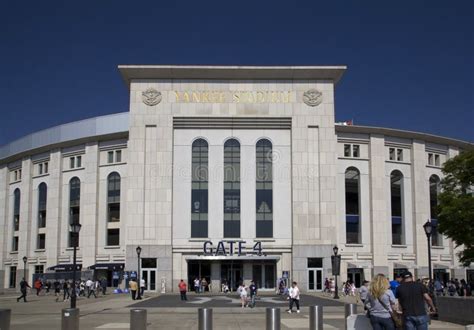 Exterior Entrance of Yankee Stadium on Clear Day Bronx NY Editorial ...