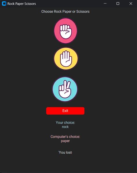 Day 3: Rock Paper Scissors GUI In Python - python-hub