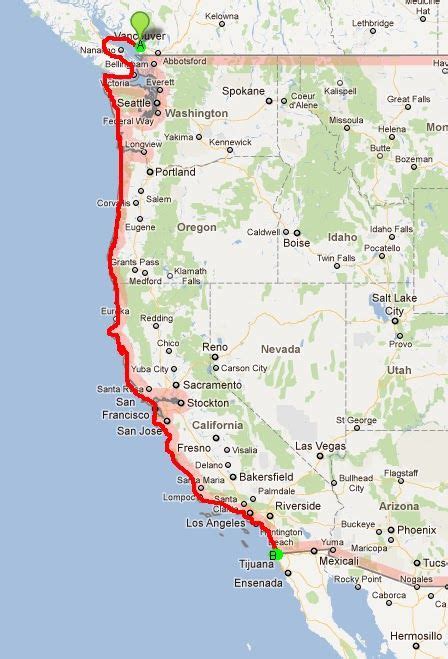 Will be cycling the Pacific Coast Highway from Vancouver to Tijuana ...