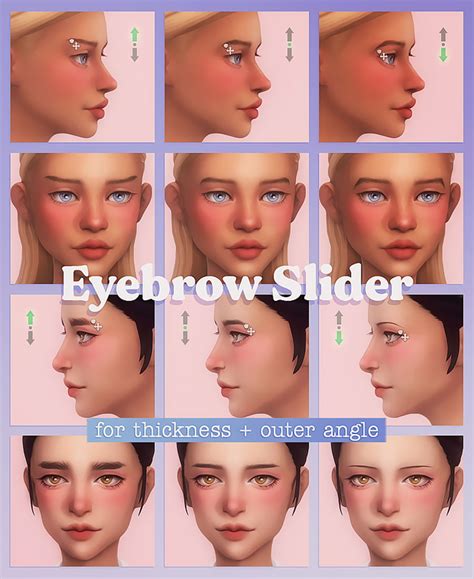 Eyebrow Slider | Miiko on Patreon Sims 4 Cc Eyes, Sims 4 Mm Cc, Sims Four, Sims 4 Body Mods, The ...