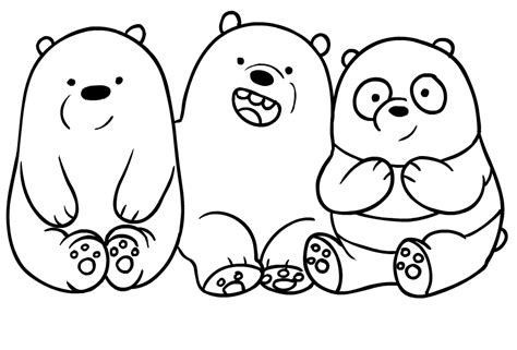 Coloring Pages We Bare Bears - IzaiahaxCosta