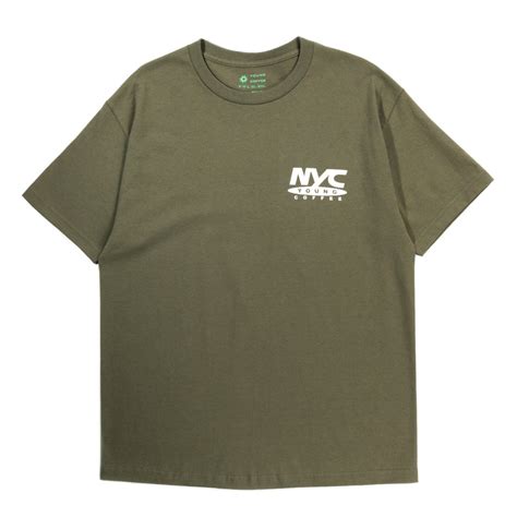 YOUNG COFFEE PETER SUTHERLAND NYC TEE MILITARY GREEN | TODAY CLOTHING