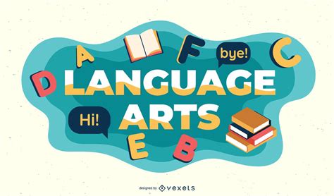 Language Arts Subject Illustration Vector Download