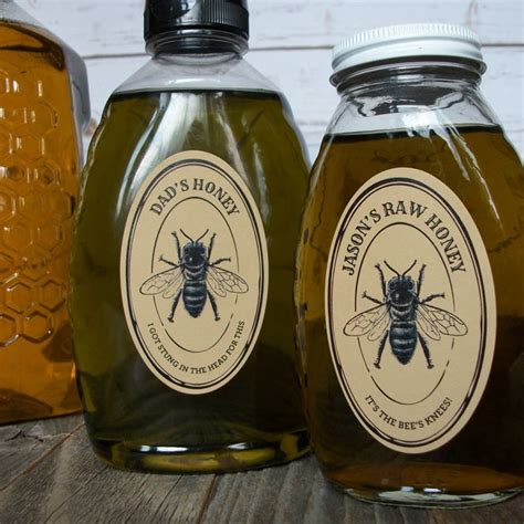 Kraft Oval Honey Labels for Backyard Beekeepers - Customer Label Ideas ...