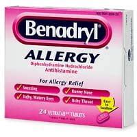 Benadryl Allergy, 25 mg, Ultratab Tablets, 24 ct. - Walmart.com