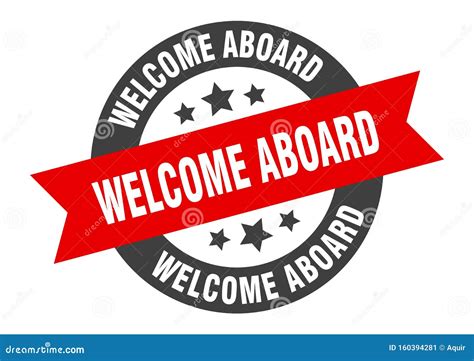 Welcome aboard sign stock vector. Illustration of background - 160394281