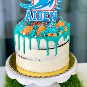 Miami Dolphins Cake Topper - Etsy