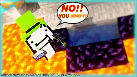 Dream teaches to Speedrun Nether Portal / Lava Pool - YouTube