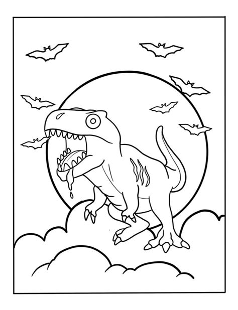 Coloring Pages Zombie | Free Dinosaur Coloring Page