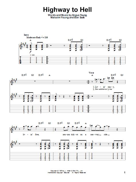 Highway To Hell by AC/DC - Guitar Tab Play-Along - Guitar Instructor