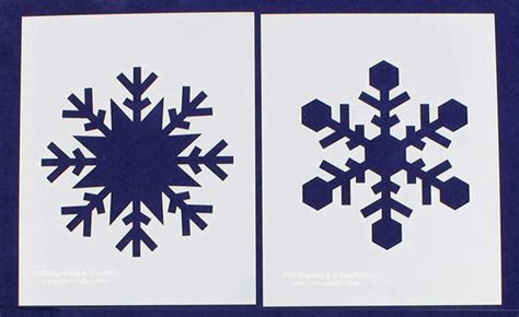 Large Snowflake B-2 Piece Stencil Set 14 Mil 8" X 10" Painting /Crafts – Quilting Templates and ...
