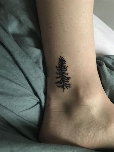 Tiny Pine Tree Tattoo